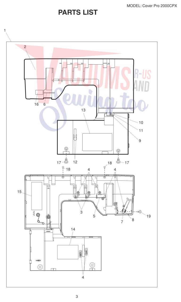 Janome 2000CPX V2 schematic page 3 preview