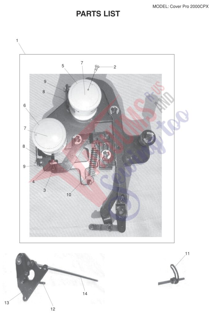 Janome 2000CPX V2 exploded schematic diagram (page 6)