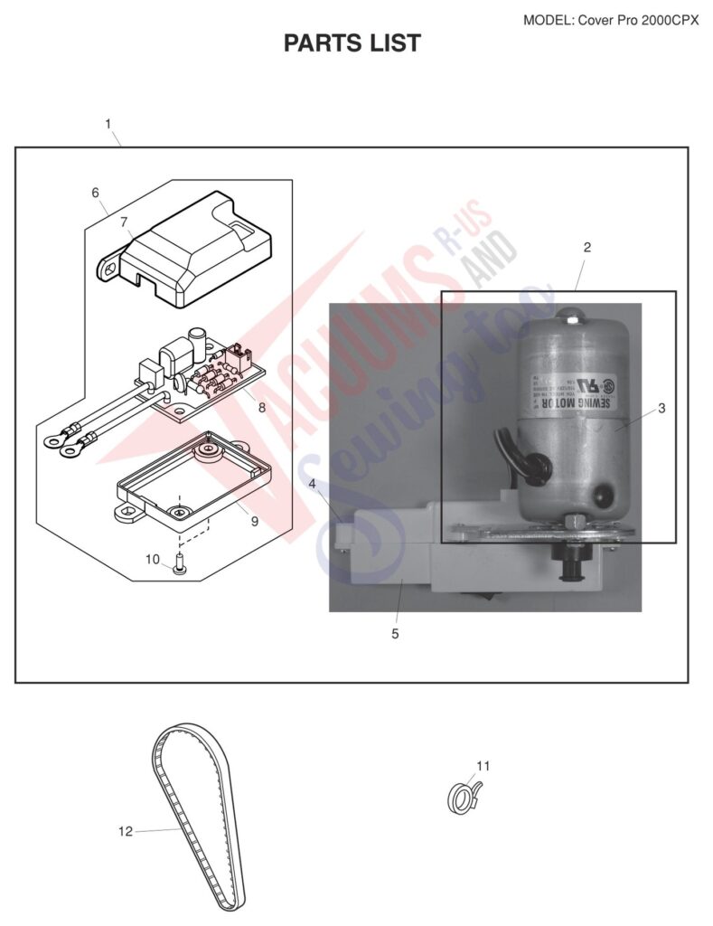 Janome 2000CPX V2 exploded schematic diagram (page 8)
