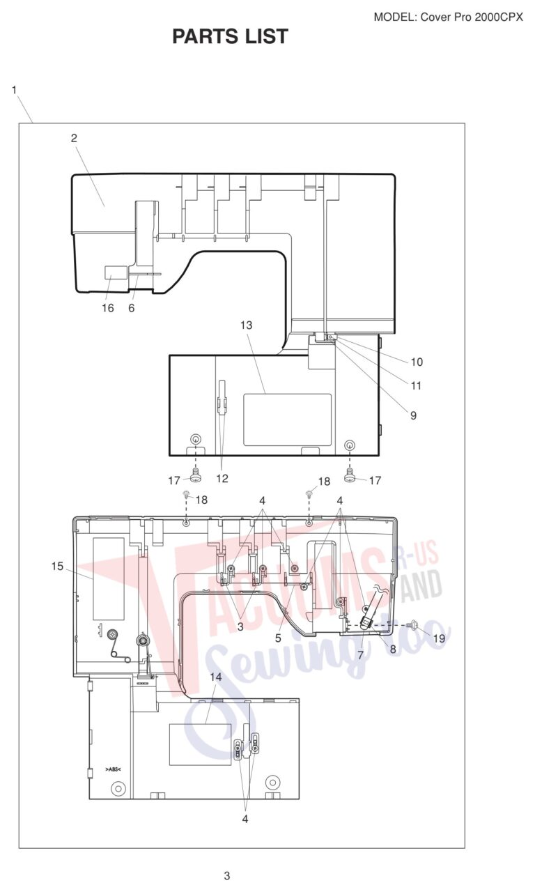 Janome 2000CPX V3 schematic page 3 preview