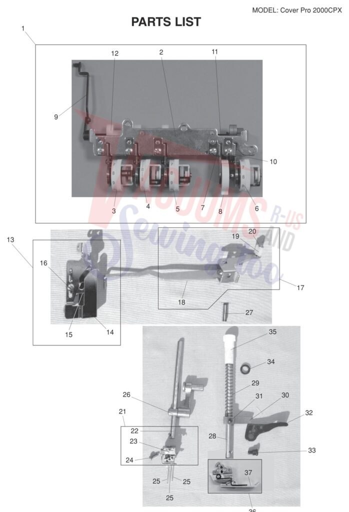 Janome 2000CPX V3 exploded schematic diagram (page 4)