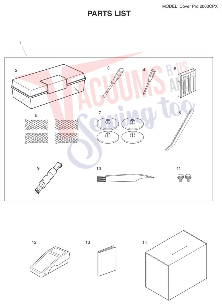 Janome 2000CPX V3 exploded schematic diagram (page 9)