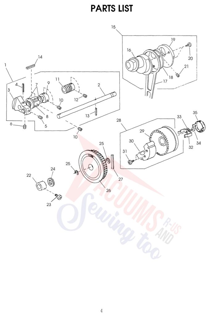 Bissell 2003 exploded schematic diagram (page 4)