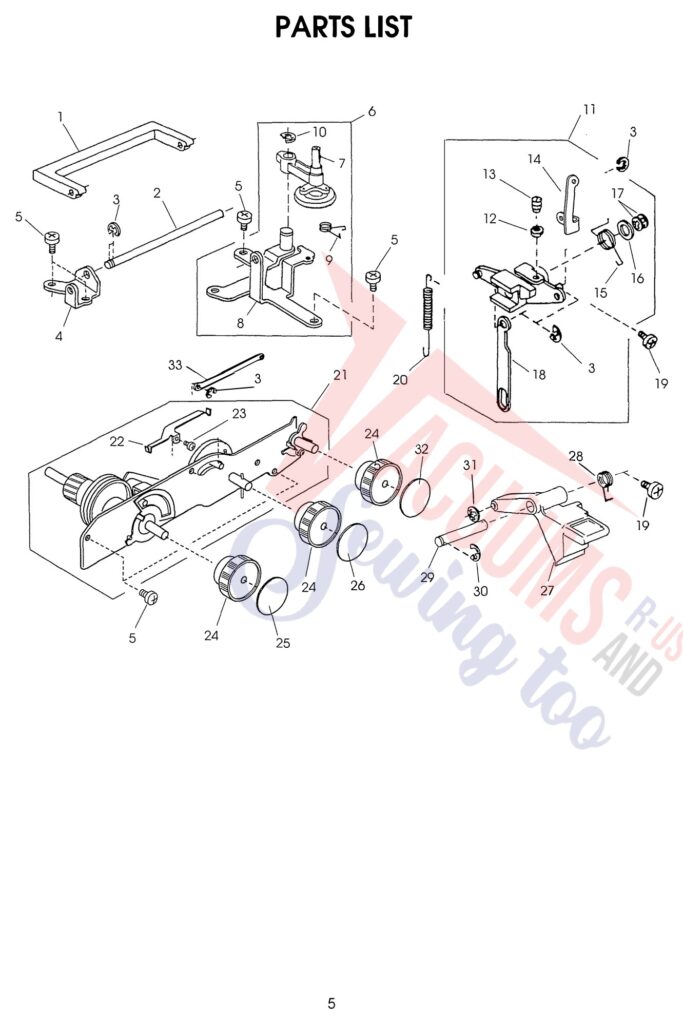 Bissell 2003 exploded schematic diagram (page 5)