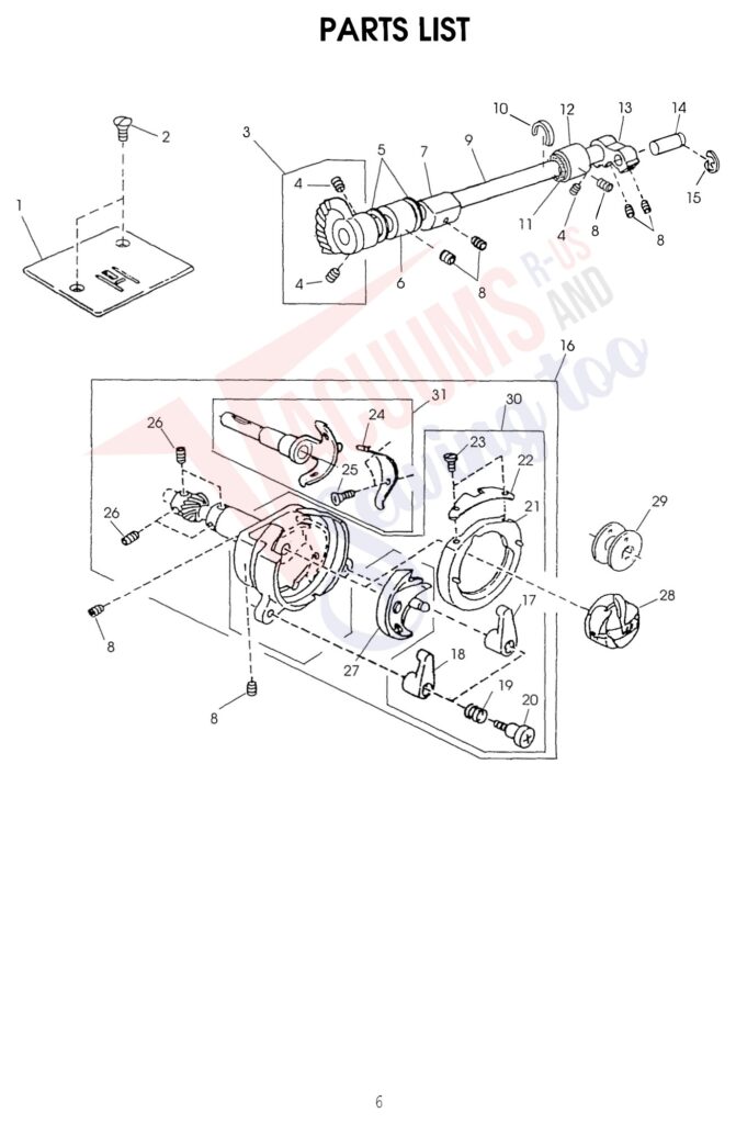 Bissell 2003 exploded schematic diagram (page 6)