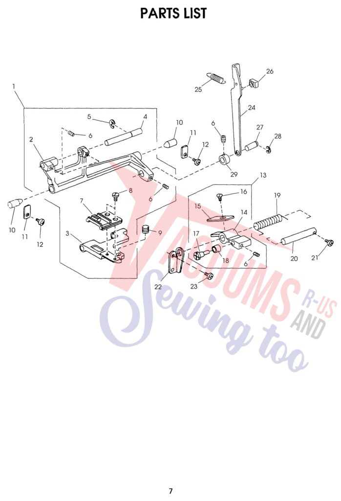 Bissell 2003 exploded schematic diagram (page 7)