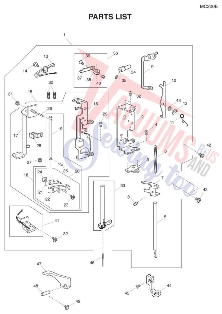 Janome 200E schematic page 2 preview