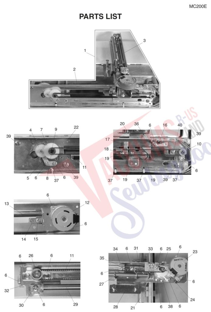Janome 200E exploded schematic diagram (page 8)