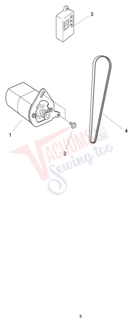 Janome 2018S exploded schematic diagram (page 8)
