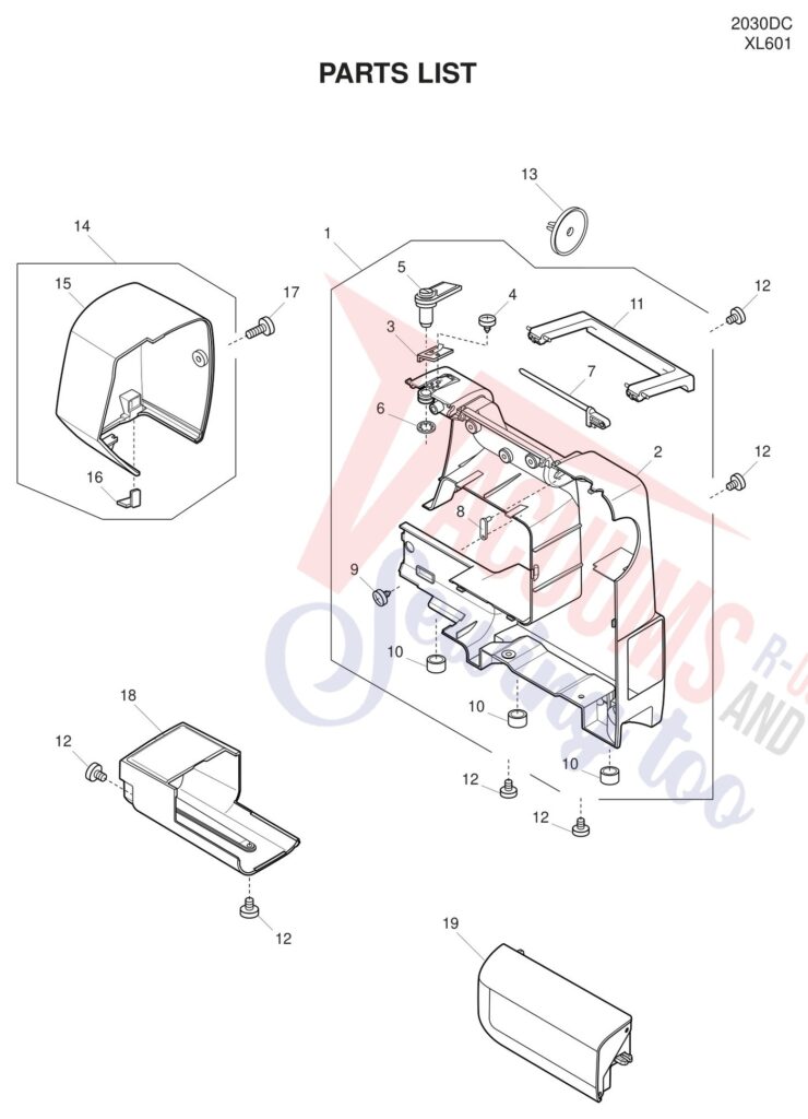 Janome 2030DC exploded schematic diagram (page 5)