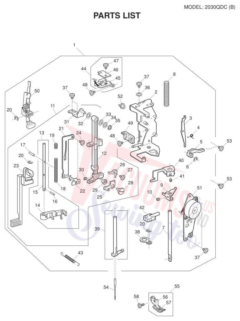 Janome 2030QDC-B schematic page 2 preview