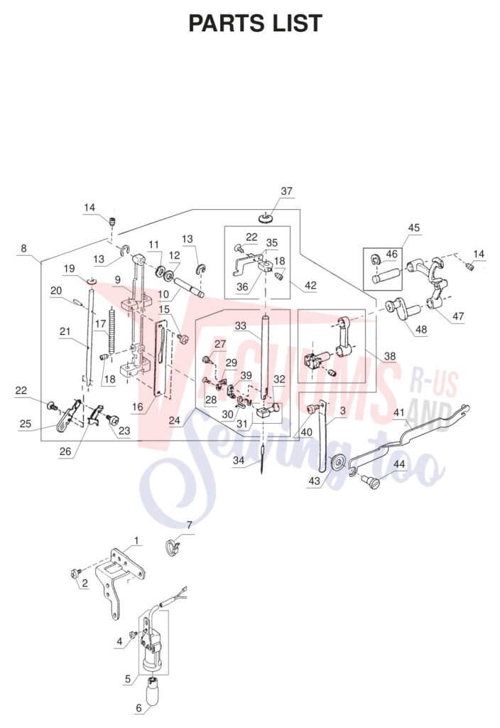 Janome 2039SN exploded schematic diagram (page 3)