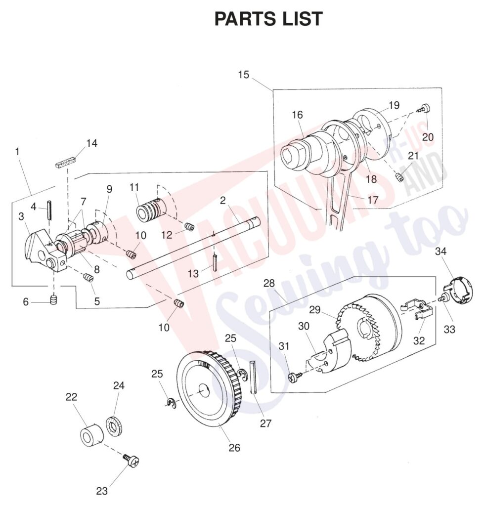 Janome 2039SN exploded schematic diagram (page 4)