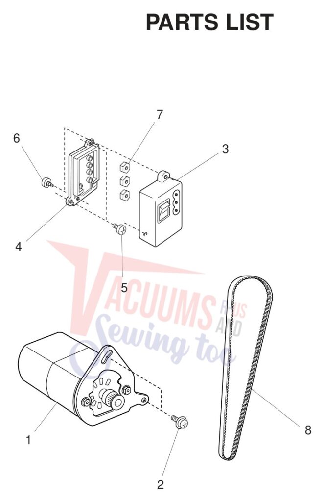 Janome 2039SN exploded schematic diagram (page 8)