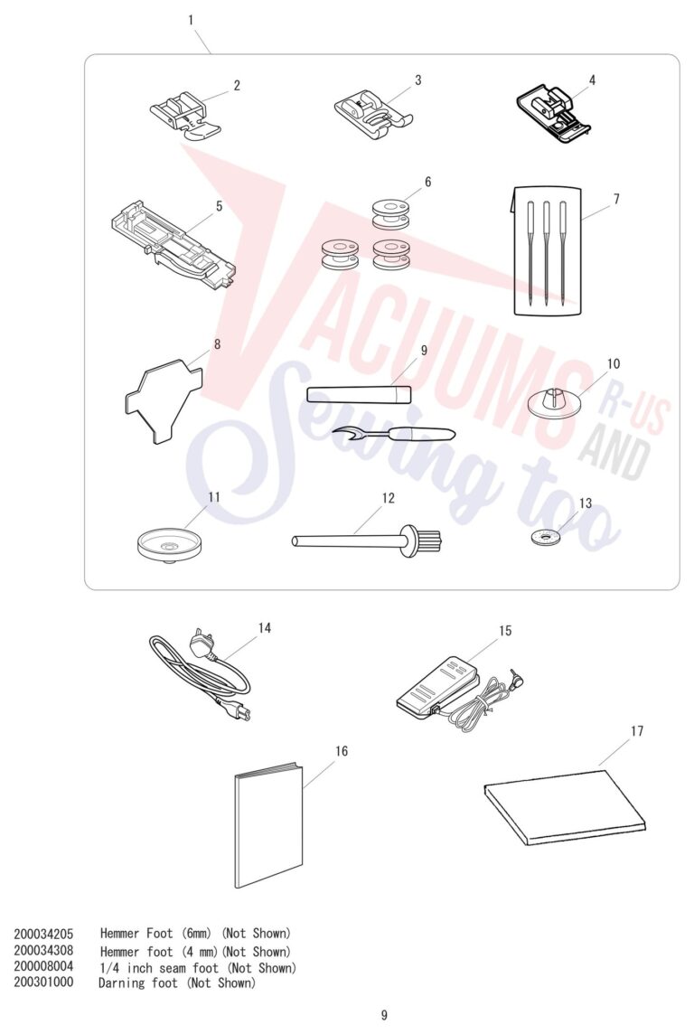 Janome 2040 schematic page 9 preview