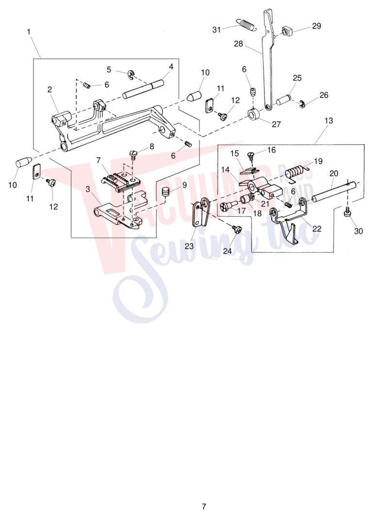 Janome 2041LX schematic page 7 preview