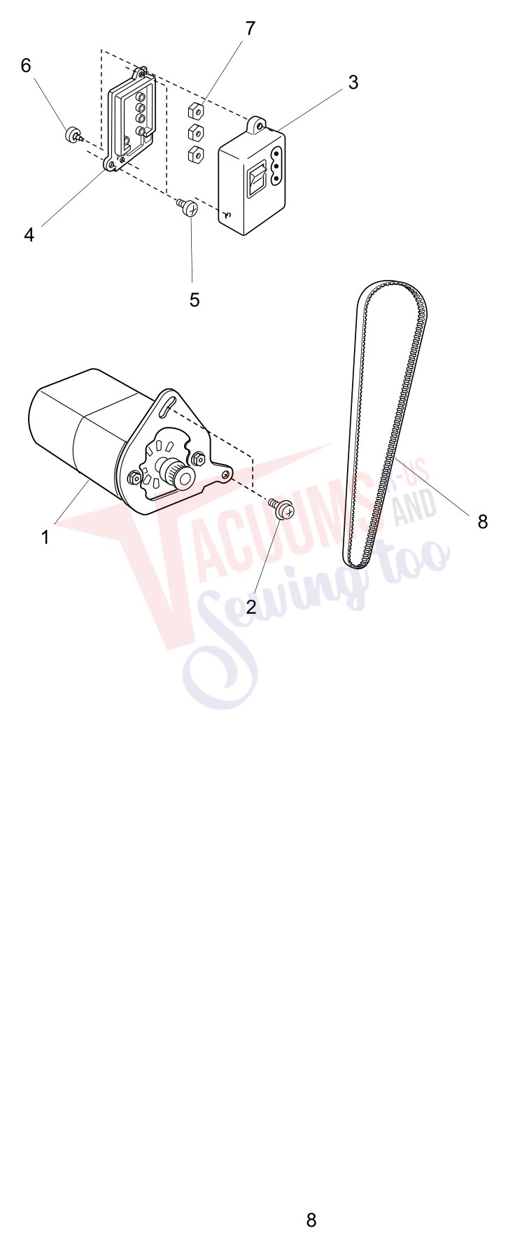 Janome 2041LX schematic page 8 preview