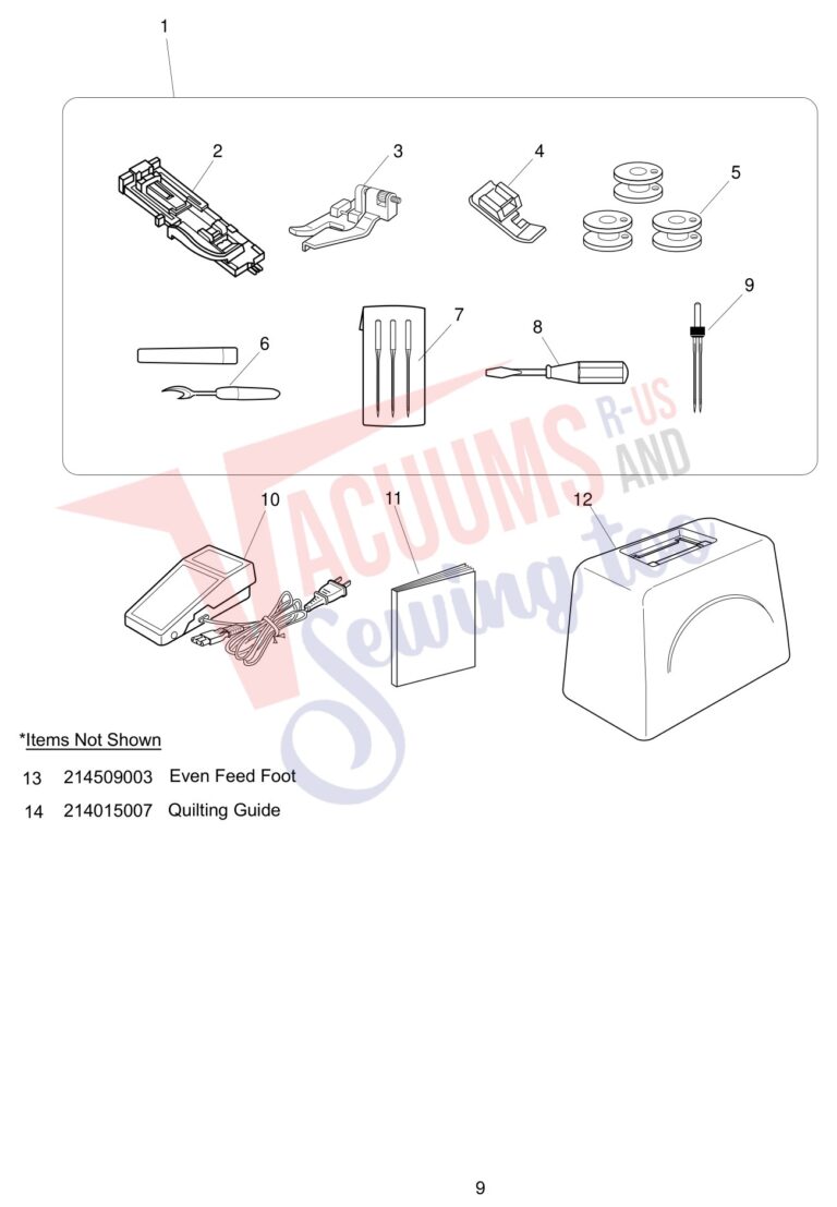 Janome 2041LX schematic page 9 preview