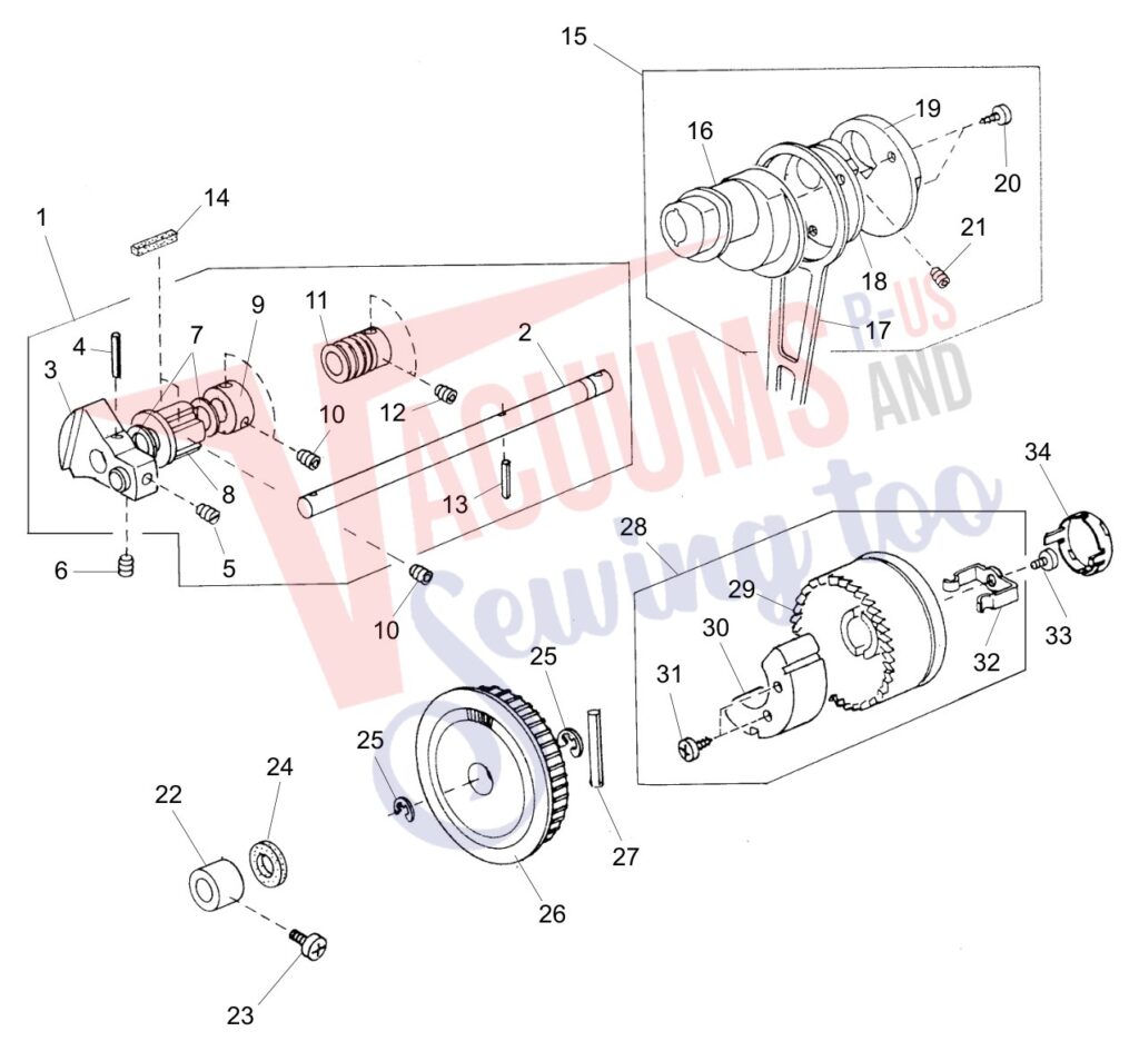 Janome 2041SX exploded schematic diagram (page 4)