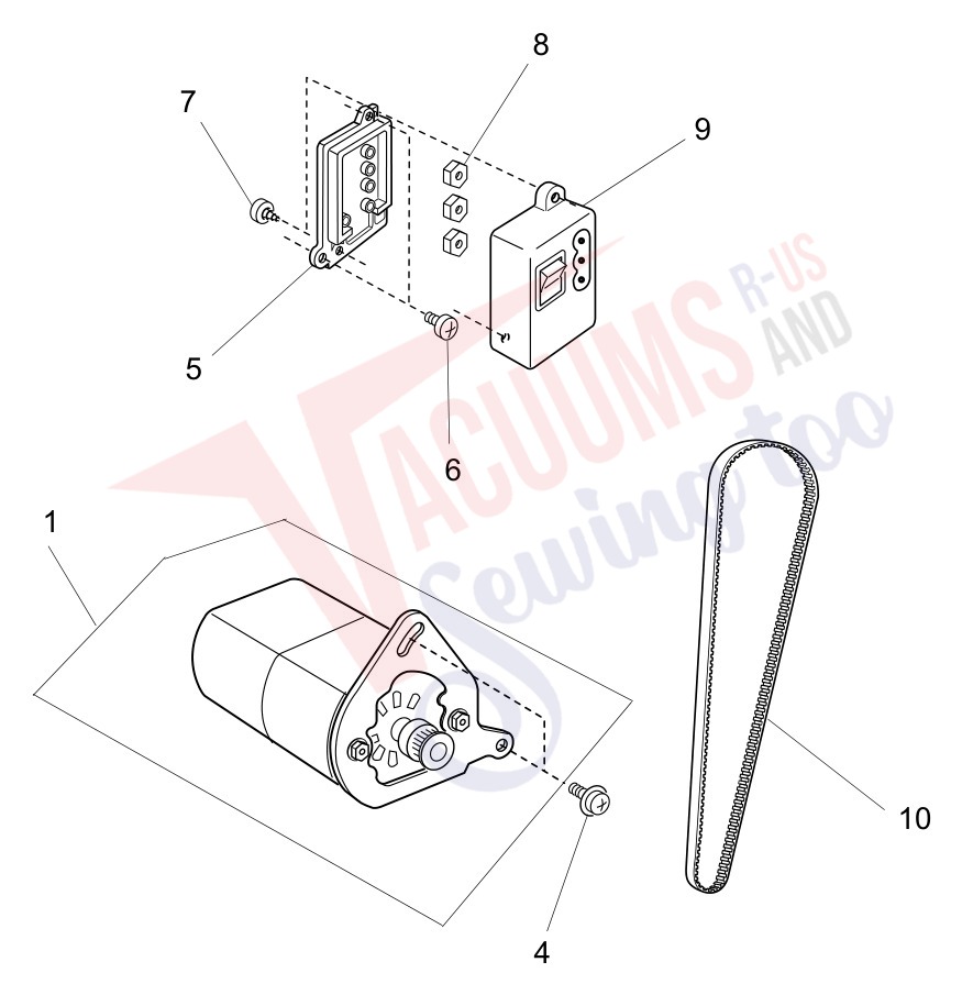 Janome 2041SX exploded schematic diagram (page 8)