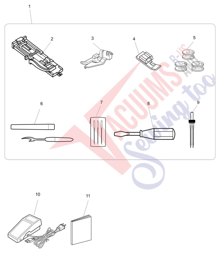 Janome 2041SX exploded schematic diagram (page 9)