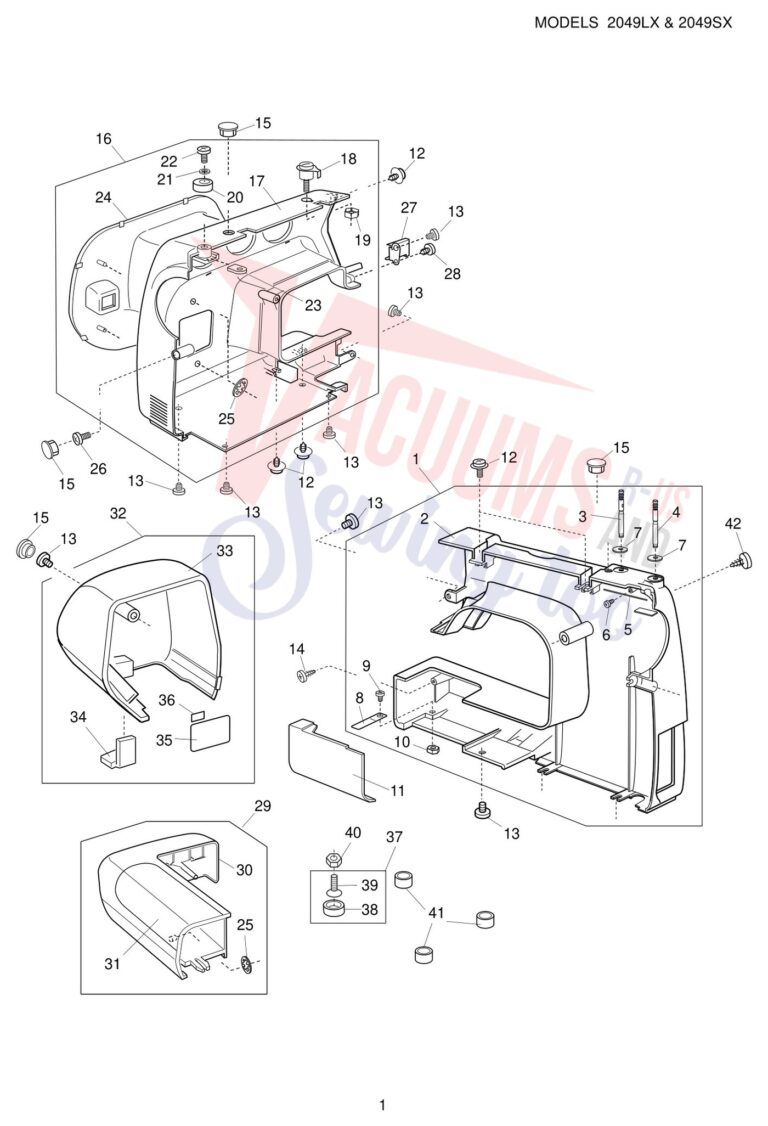 Janome 2049LX schematic page 1 preview