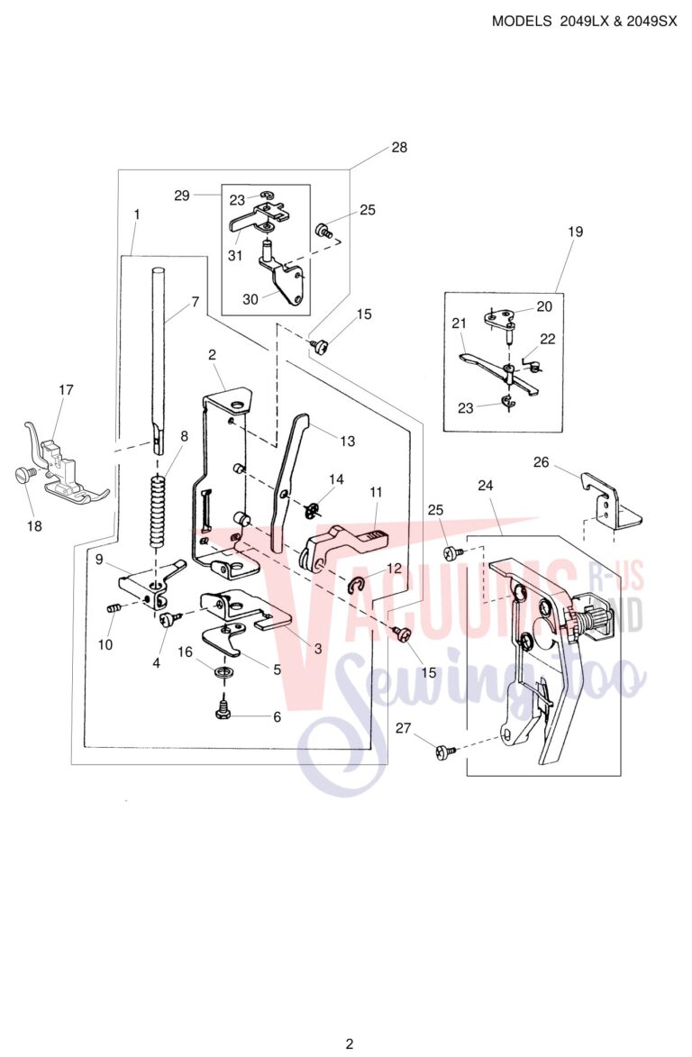Janome 2049LX schematic page 2 preview