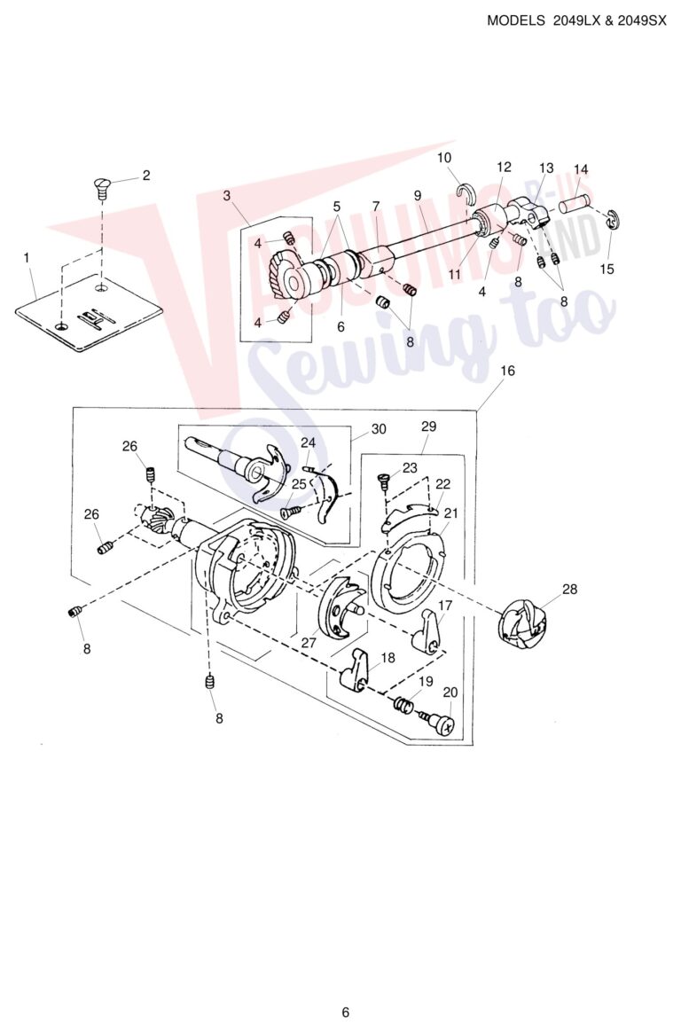 Janome 2049LX schematic page 6 preview
