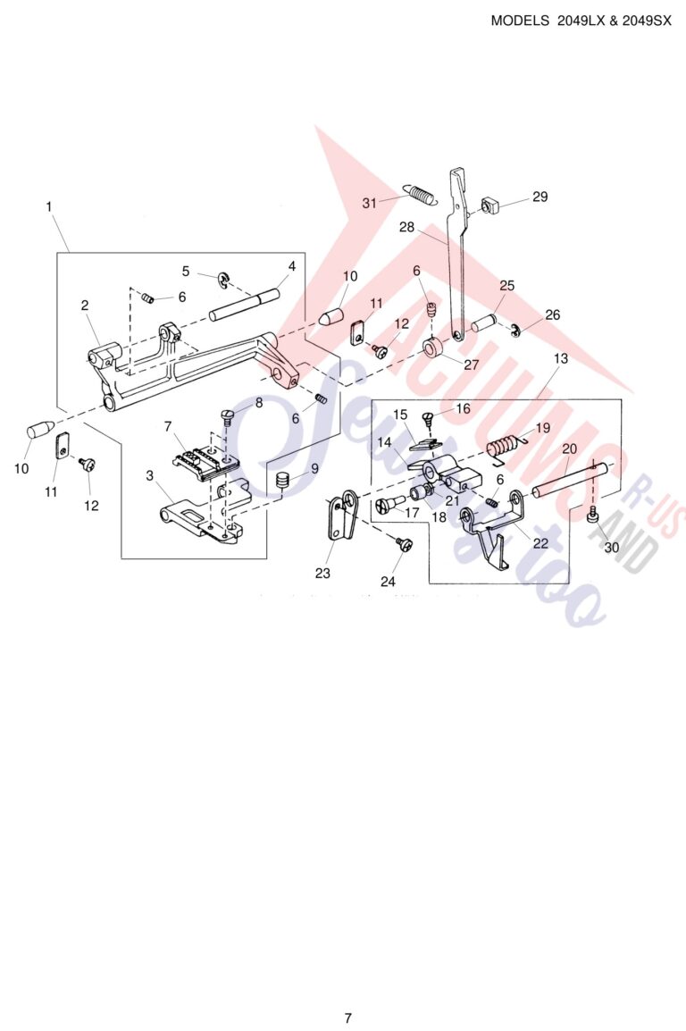 Janome 2049LX schematic page 7 preview