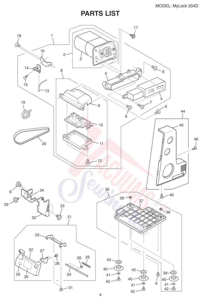 Janome 204D V2 schematic page 5 preview