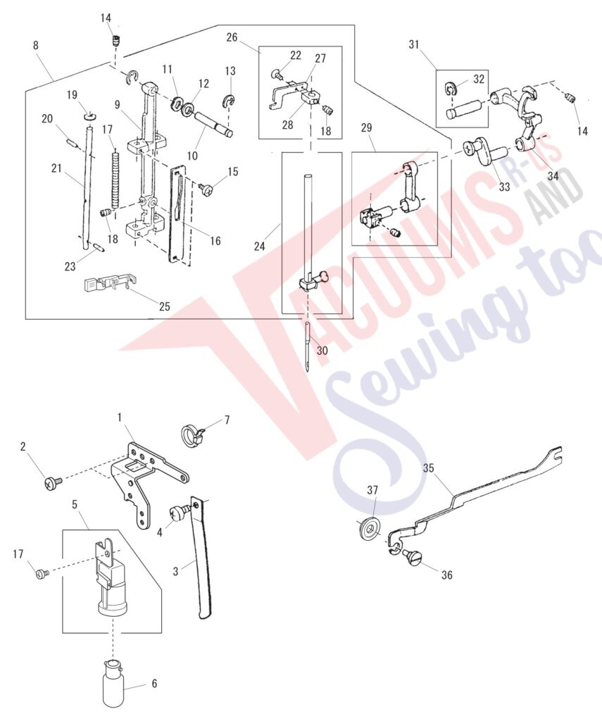 Janome 2139N exploded schematic diagram (page 3)