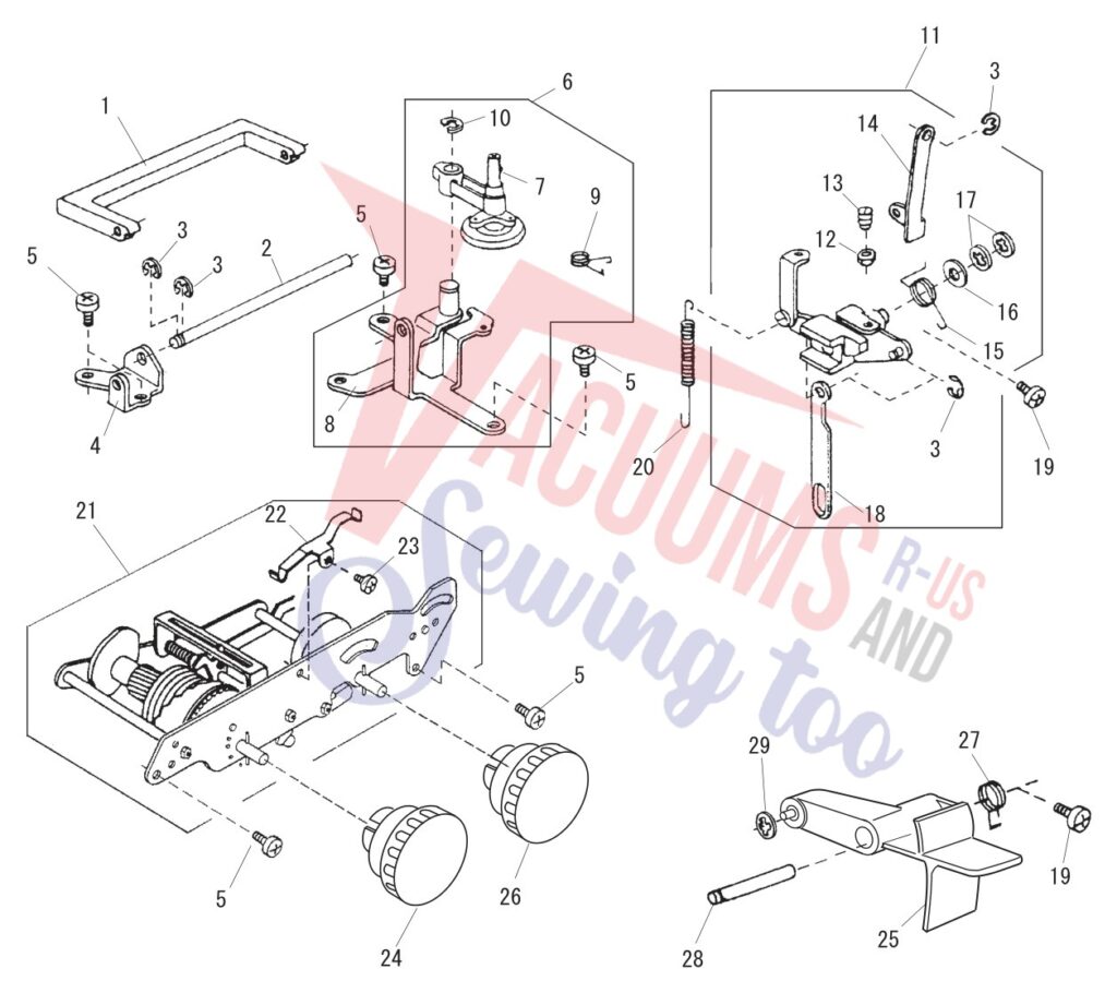 Janome 2139N exploded schematic diagram (page 5)