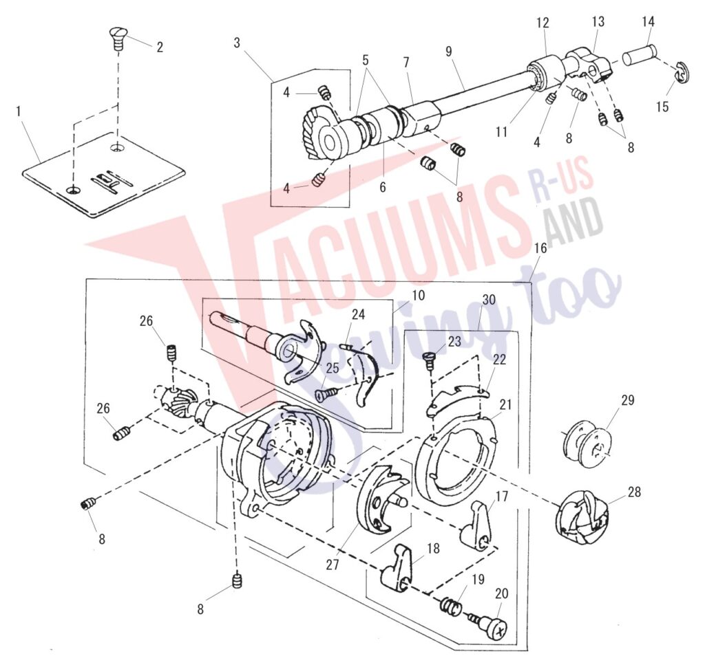 Janome 2139N exploded schematic diagram (page 6)