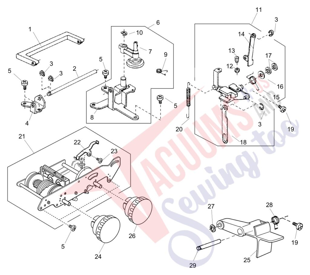 Janome 2139S exploded schematic diagram (page 5)