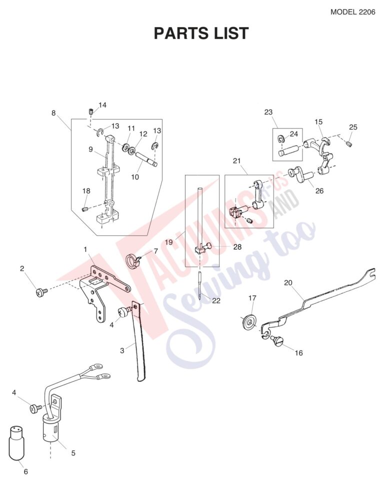 Janome 2206 schematic page 3 preview