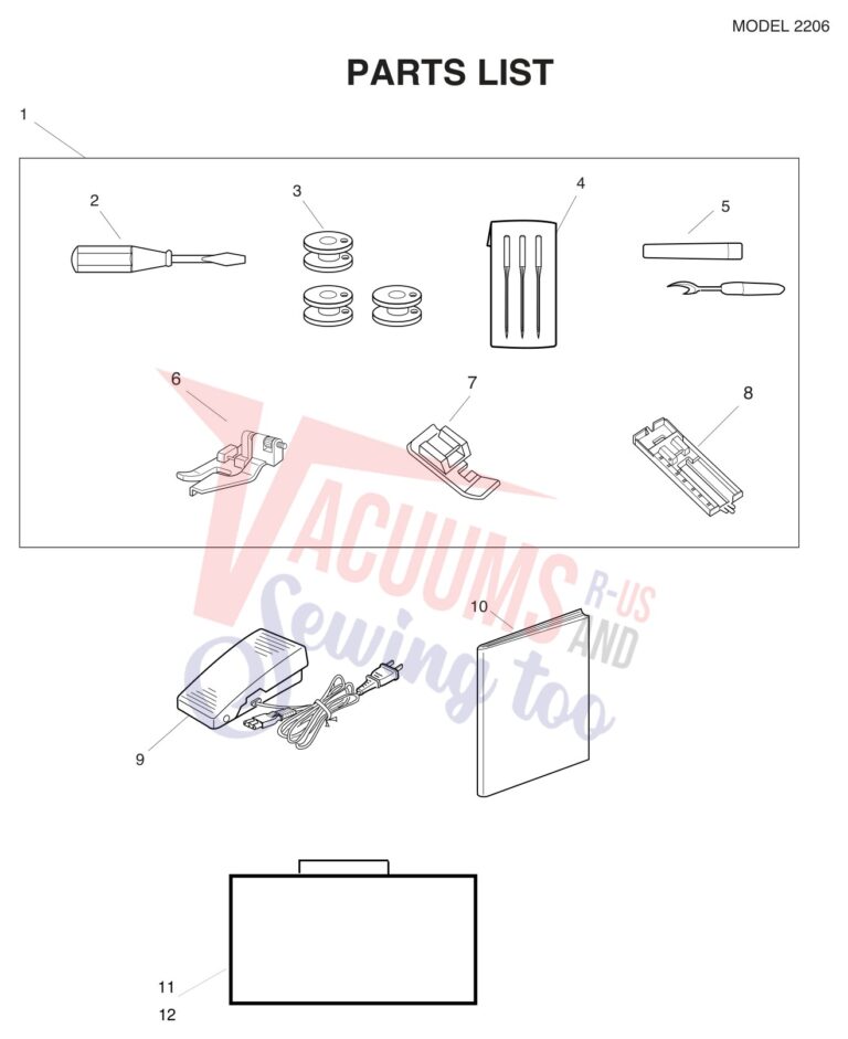 Janome 2206 schematic page 9 preview