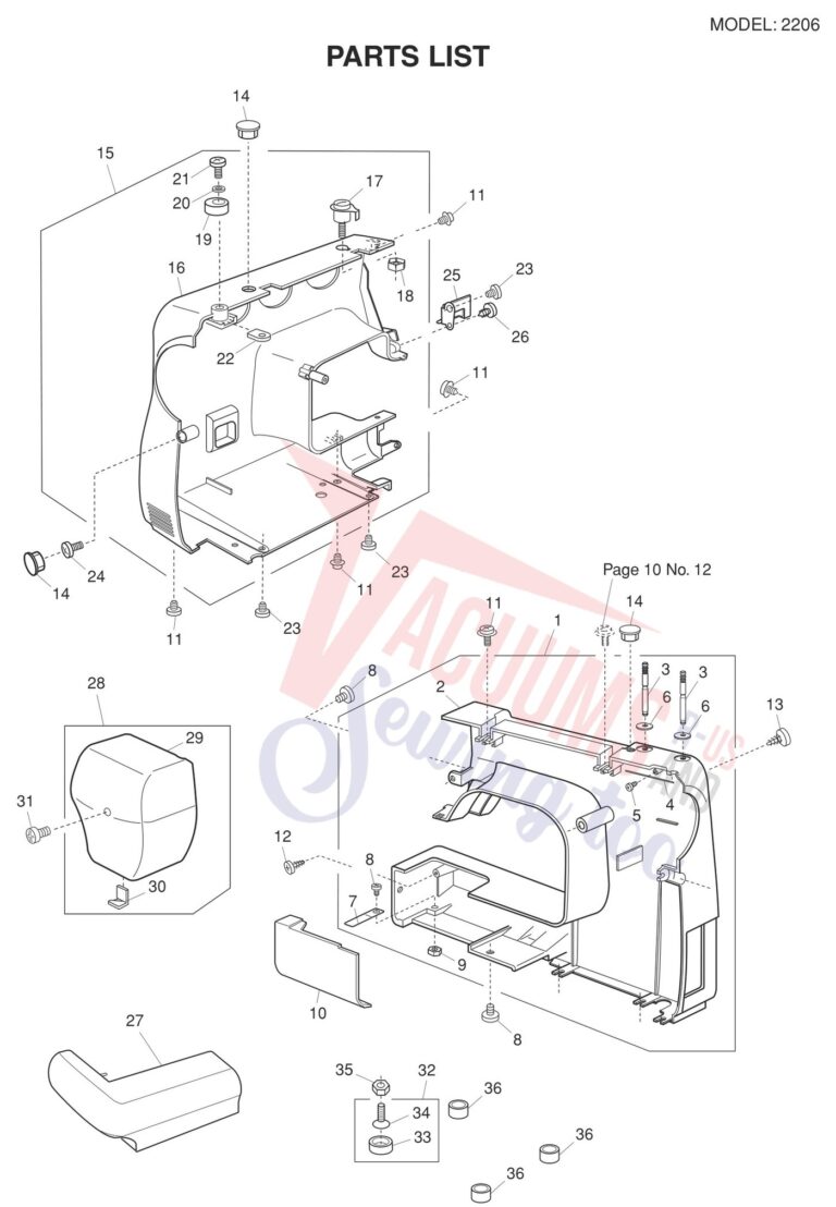 Janome 2206 V2 schematic page 1 preview
