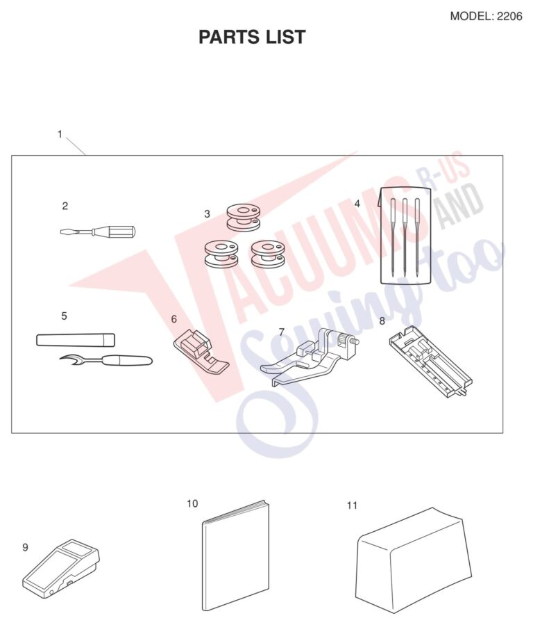 Janome 2206 V2 schematic page 9 preview