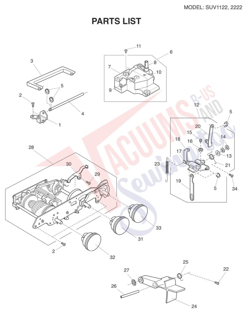 Janome 2222 V2 exploded schematic diagram (page 5)