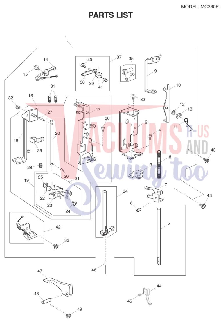 Janome 230E schematic page 2 preview