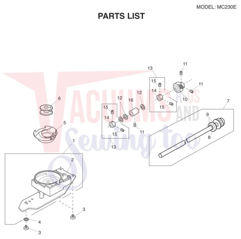 Janome 230E schematic page 5 preview
