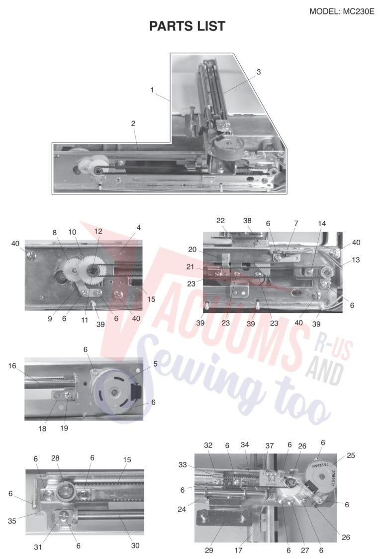 Janome 230E schematic page 8 preview