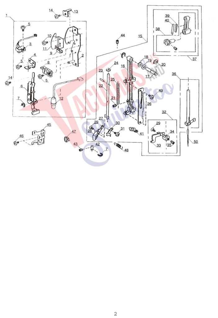 Bissell 3000 exploded schematic diagram (page 2)