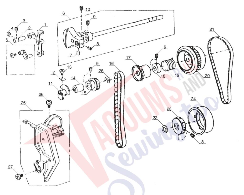 Bissell 3000 exploded schematic diagram (page 3)