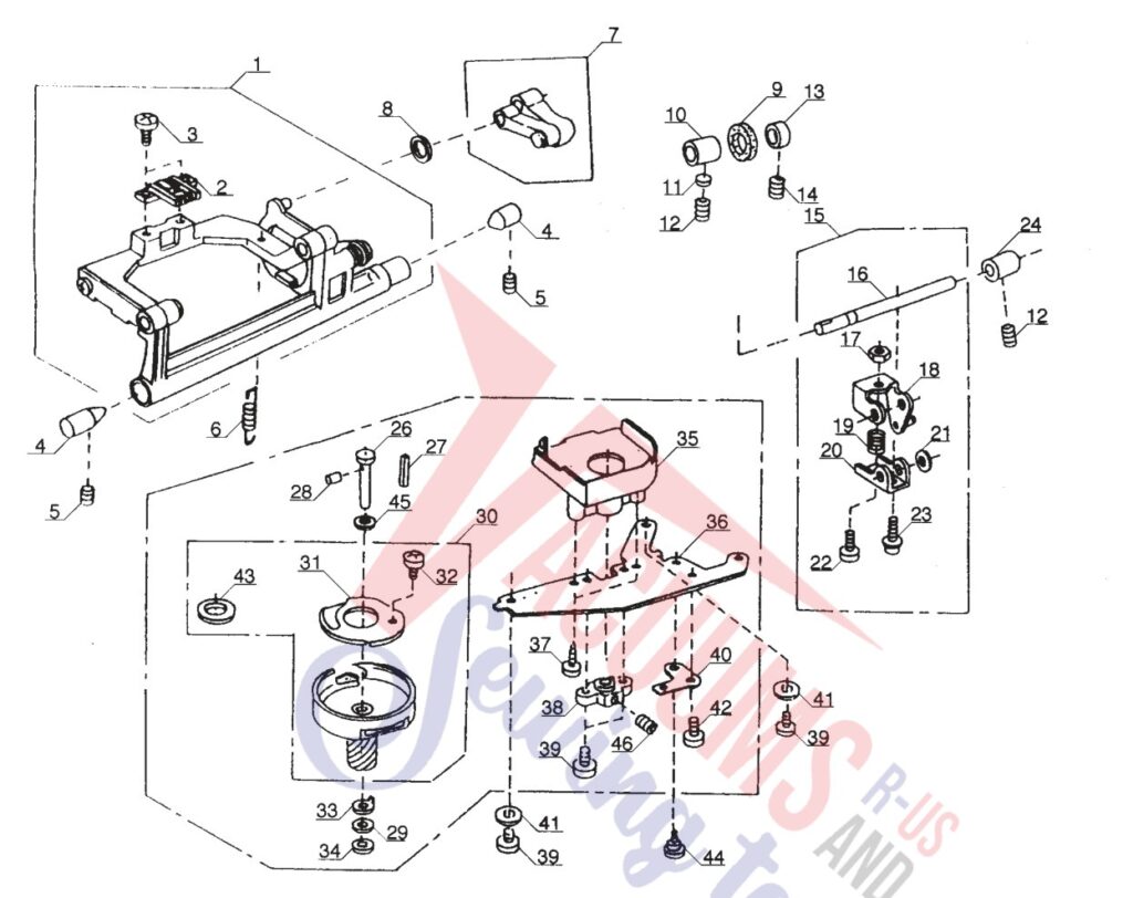 Bissell 3000 exploded schematic diagram (page 7)
