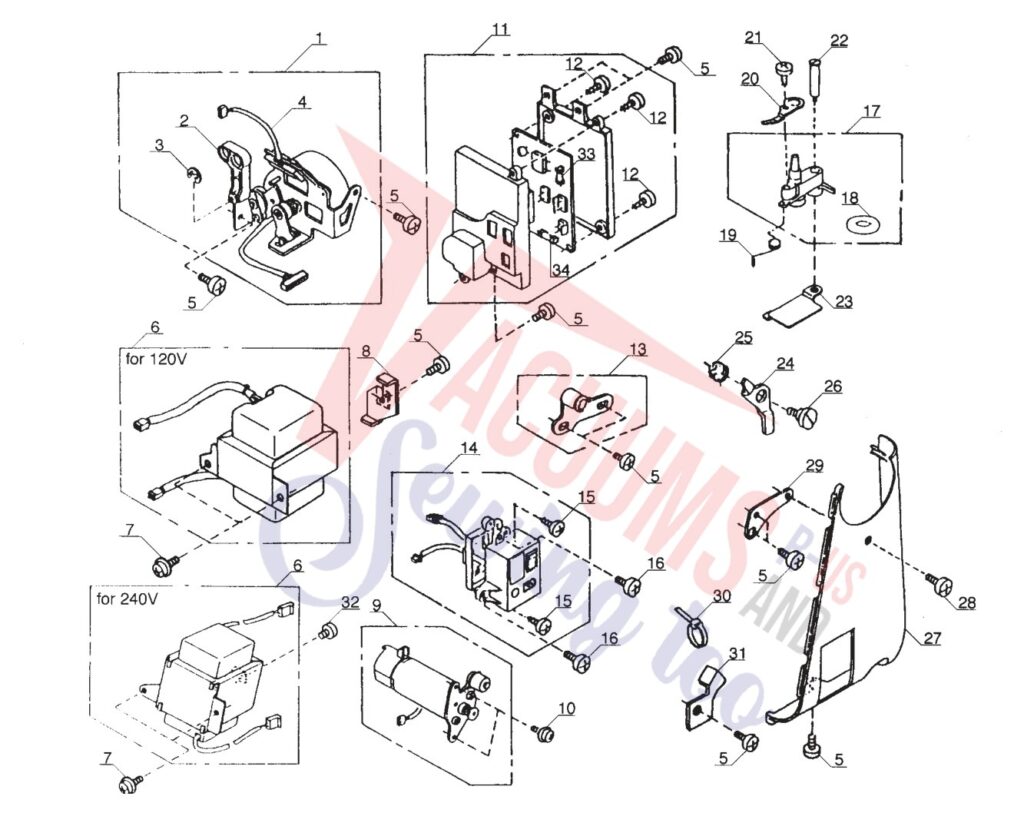 Bissell 3000 exploded schematic diagram (page 8)
