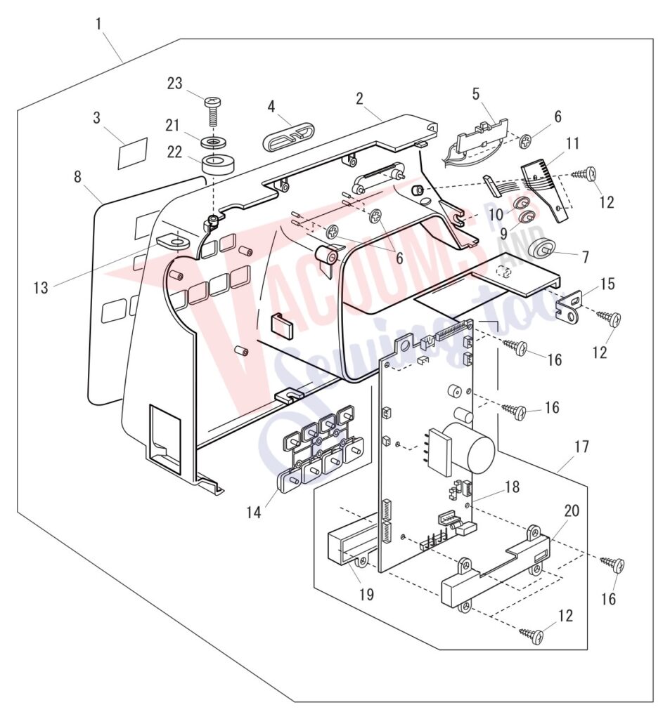 Janome 3022 exploded schematic diagram (page 6)