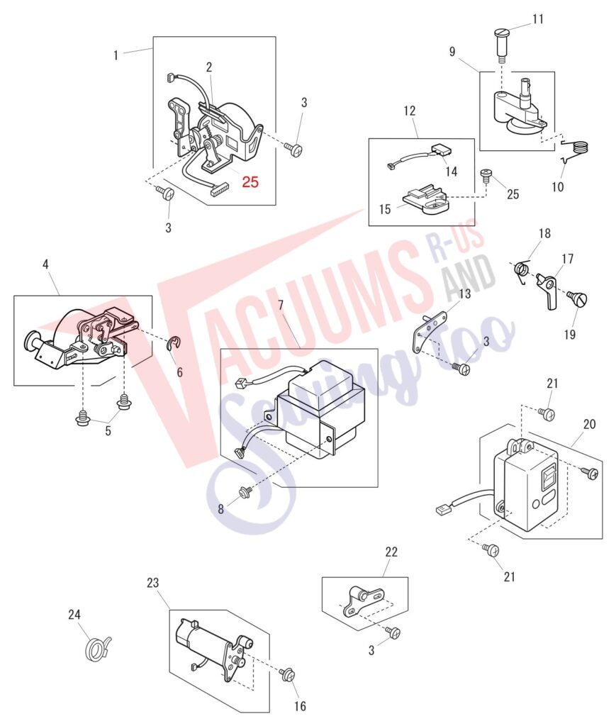 Janome 3022 exploded schematic diagram (page 8)