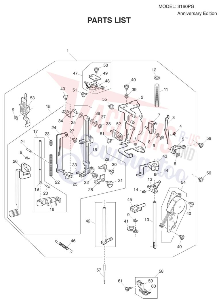 Janome 3160PG schematic page 2 preview