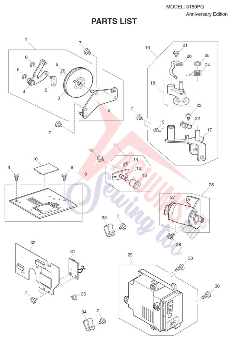 Janome 3160PG schematic page 4 preview